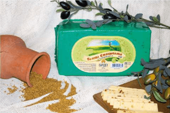 Сыр полутвёрдый с пажитником «Золото Ставрополья»